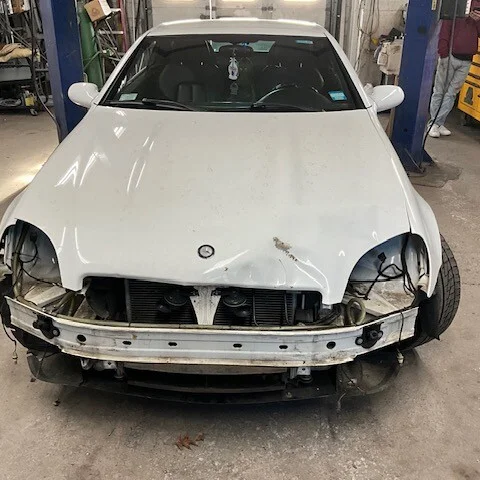 Damaged vehicle before repair